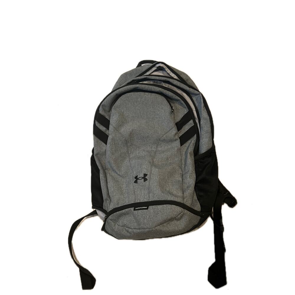 Under Armour Gray Black Hustle 5.0 Backpack